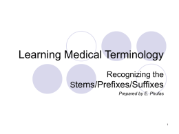 Learning Medical Terminology