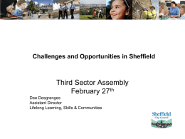 Dee Desgranges Presentation - Third Sector Assembly Sheffield