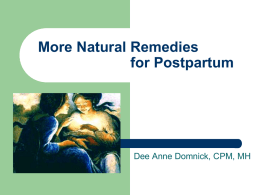 Natural Remedies for Postpartum