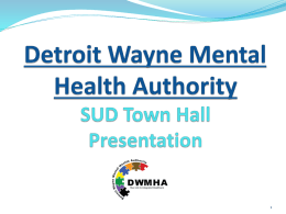 September 2014 SUD Town Hall Presentation