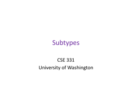 7. Subclasses and subtypes