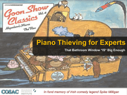 Piano Thieving for Experts - Through Glass Transfer / ThruGlassXfer