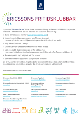 Ericssons Fritidsklubbar PA4 - Ericssons Film