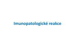 Imunopatologické reakce