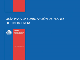 Guia Elaboracion de Planes de Emergencia