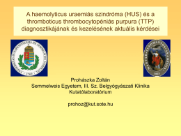 A haemolyticus uraemiás szindróma (HUS