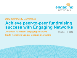 Achieve peer-to-peer fundraising success with Engaging Networks