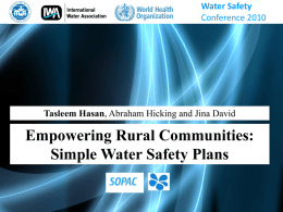 Empowering Rural Communities: Simple Water Safety Plans