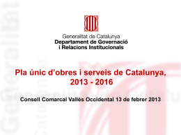 PUOSC 2013 - 2016 - Consell Comarcal