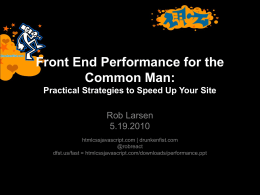 performance - HTML + CSS + JavaScript