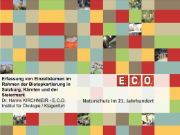 eco-Erfassung von Einzelbäumen im Rahmen der Biotopkartierung