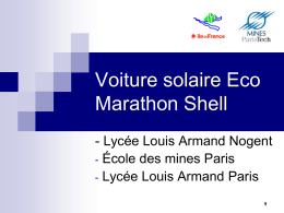 Voiture solaire Eco-Marathon Shell