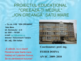 ECO-Şcoala “Ion Creangă” Satu Mare