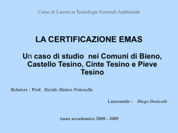 La Certificazione EMAS (Eco Management and Audit Scheme). Un