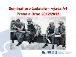 Představení výzvy č. A4 - Evropský sociální fond v ČR