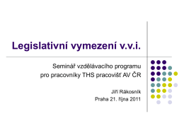 Legislativní vymezení VVI