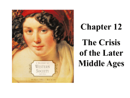 The Crisis of the Later Middle Ages