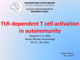 3. Federica Colleoni: TLR-dependent T cell activation in autoimmunity