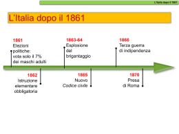 L`Italia dopo il 1861