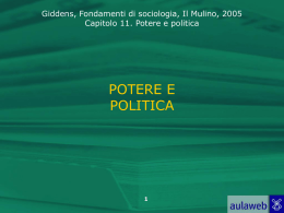 Lezione `Potere e politica`