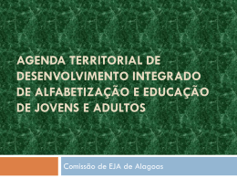 agenda territorial de desenvolvimento integrado de alfabetização