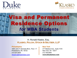Visa and Permanent Residence Options for MBA Students