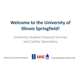 USFSCO presentation (pptx) - University of Illinois Springfield