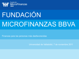 Fundación microfinanzas BBVA