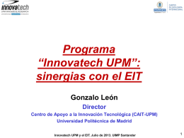 Innovatech UPM - Equipo Español de Expertos Bolonia
