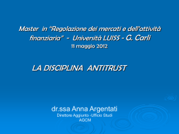 Lezione 11 maggio 2012 &ndash; Argentati - Regolazione dell`attivit&agrave; e dei