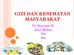 Pendahuluan dan sistem gizi - Tri Dewanti W. &ndash; Nutrisi Pangan