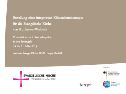 Präsentation der target GmbH in den ersten Workshops
