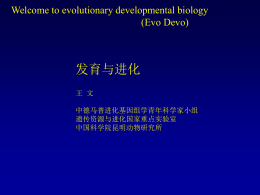 发育与进化1(王文) - 中国科学院上海细胞生物学研究所