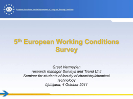 European Working Conditions Survey (EWCS)