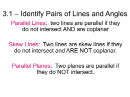 3.1 – Identify Pairs of Lines and Angles
