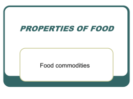 PROPERTIES OF FOOD - Llantwit Major School