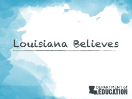 PowerPoint - Louisiana Department of Education