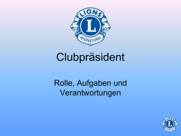 Clubpräsident - Lions Clubs International