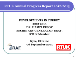RTUK Annual Progress Report 2012-2013