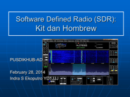 Software Defined Radio (SDR): Sebuah Gambaran Ringkas