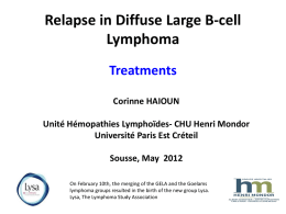 Relapse in Diffuse Large B