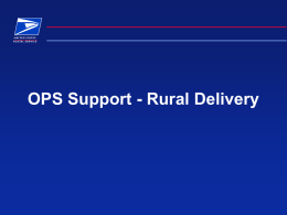 Rural Delivery Management Standardization