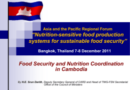 Food Security Assessment in Cambodia