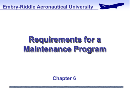 Additional Maintenance Program Requirements