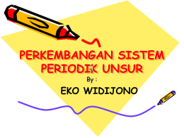 PERKEMBANGAN STRUKTUR PENYUSUNAN UNSUR