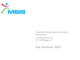 Arkadiusz Mierkowski, MSIS - Konferencja Fundraising w Sporcie