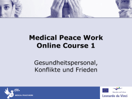 Frieden - Medical Peace Work