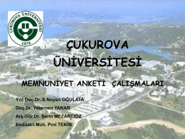 Slayt 1 - Çukurova Üniversitesi Eğitimi Geliştirme Kurulu