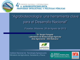 Agrobiotecnología: una herramienta clave para el Desarrollo Nacional