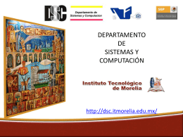 Presentación Electrónica sobre Oferta Académica del DSC